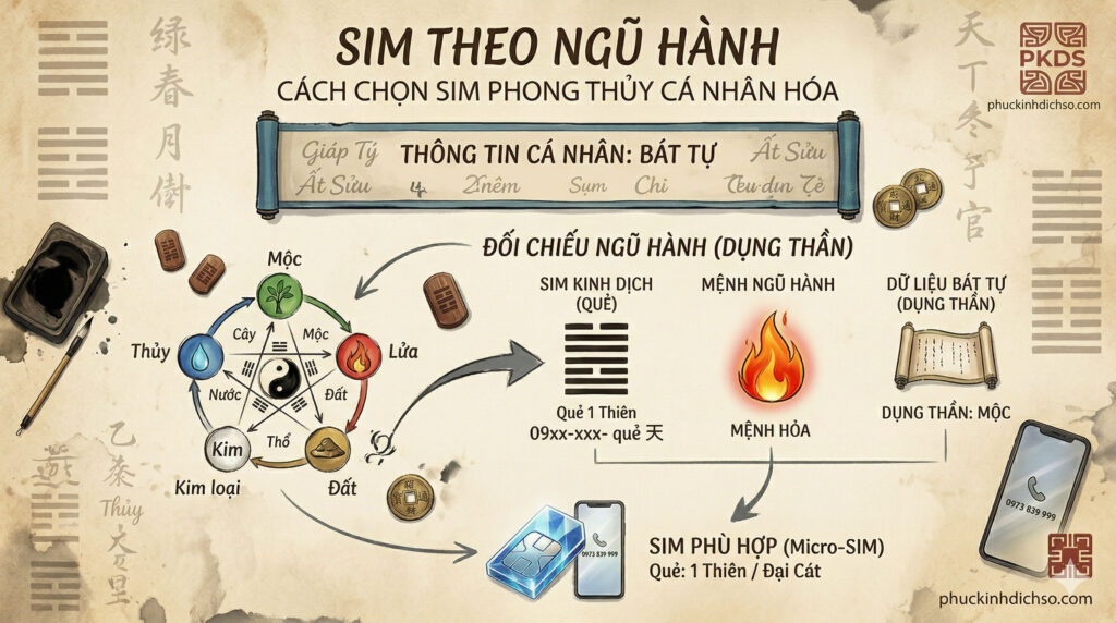 Sim theo ngũ hành và cách chọn sim phong thủy
