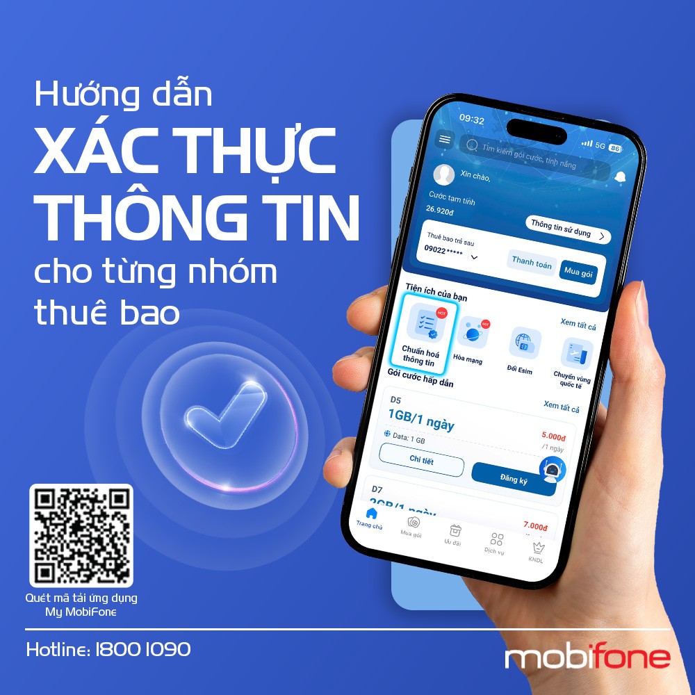 Hướng dẫn xác thực thông tin thuê bao trên app nhà mạng theo từng nhóm thuê bao