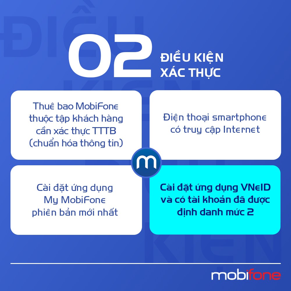 Điều kiện xác thực thông tin thuê bao MobiFone trên My MobiFone