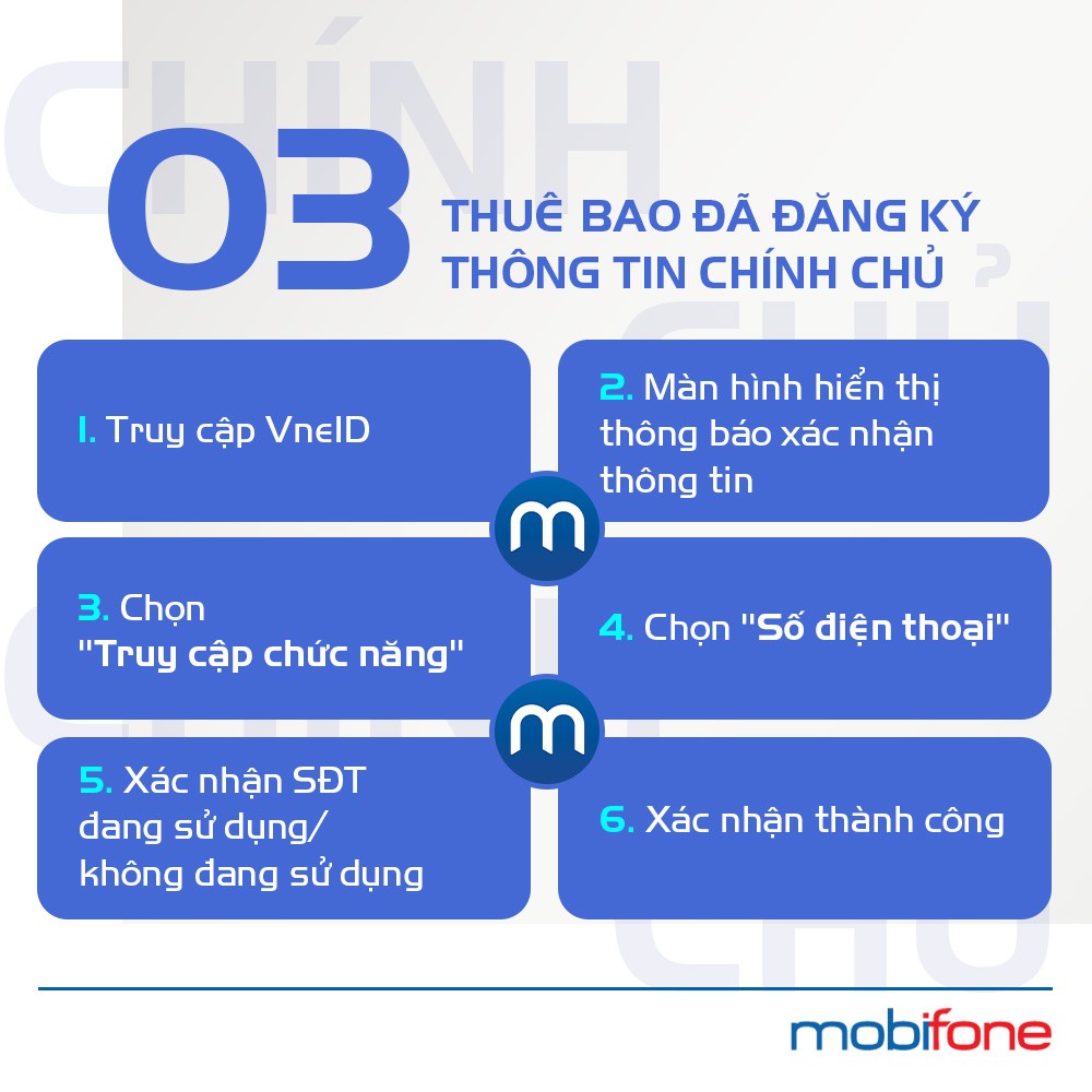 Thuê bao đã đăng ký thông tin chính chủ xác nhận trên VNeID