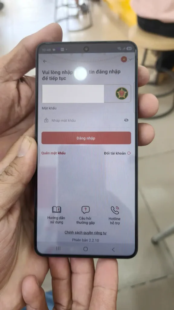 Đăng nhập tài khoản VNeID trên ứng dụng My MobiFone