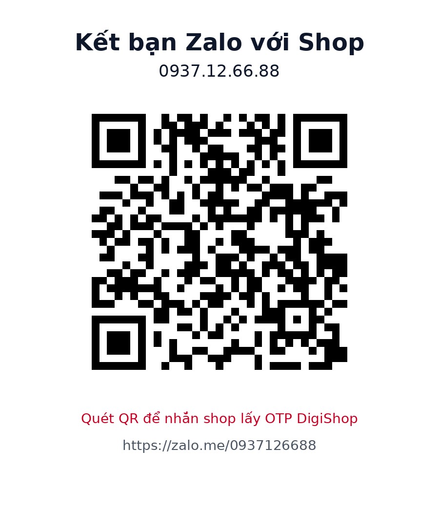 QR Zalo shop 0937.12.66.88 để khách hàng kết bạn nhận OTP DigiShop